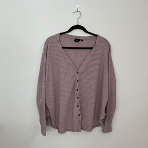 Urban Outfitters Out From Under Waffle Knit Tie Front Cardigan